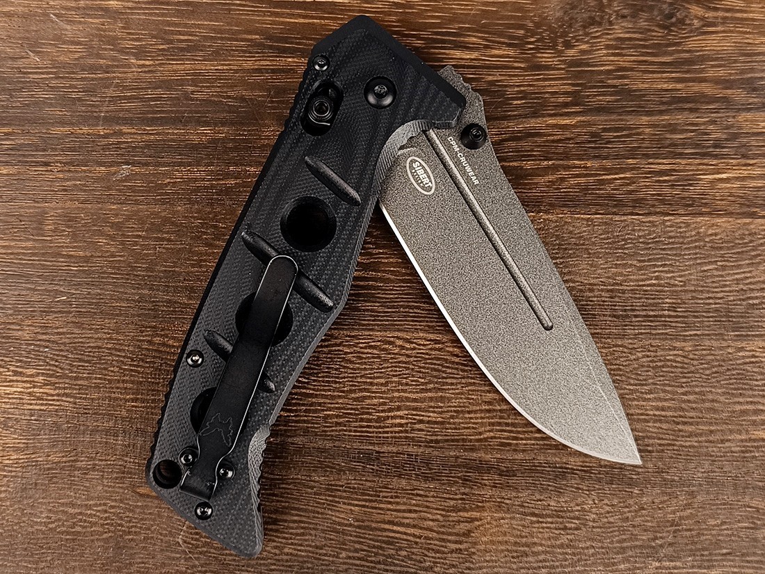 Benchmade 275GY-1 Adamas Black G10 Handle CPM-CruWear Folding Knives w/ Sheath
