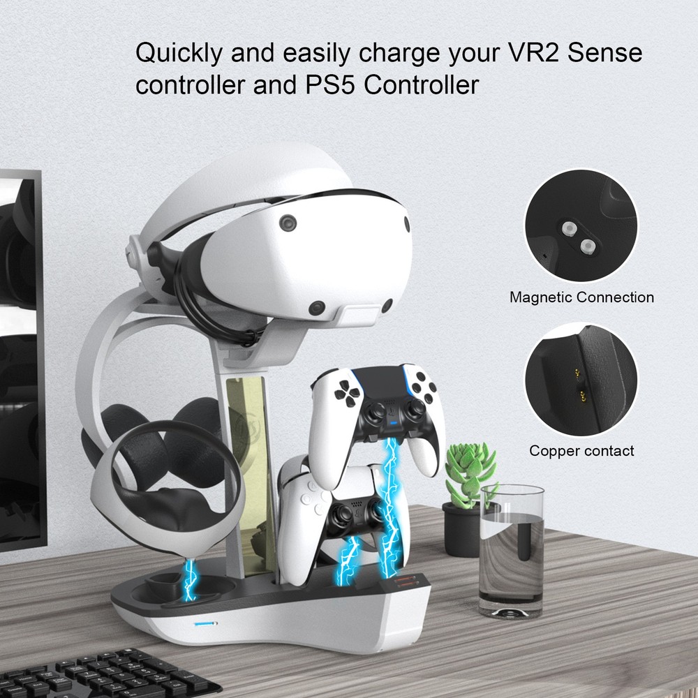 For Playstation 5 PS VR2 PS5 VR Stand Controller Charging Station Console Holder
