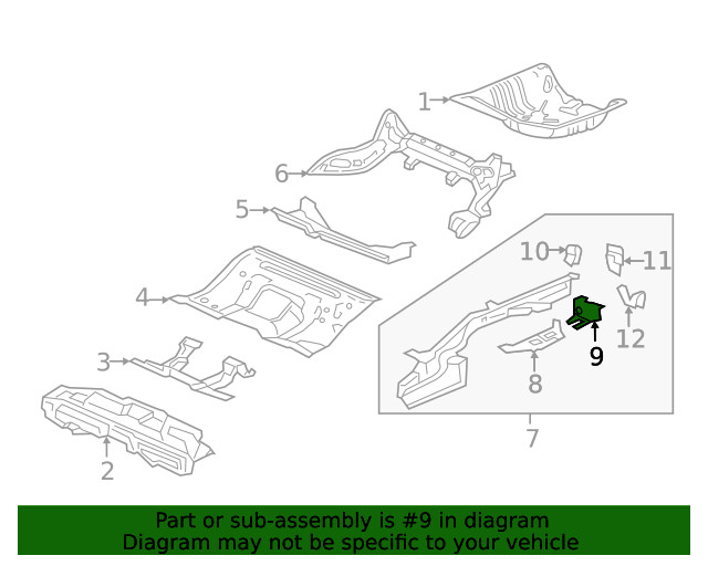 Genuine Honda Frame Side Member Bracket 04656-TBA-A00ZZ