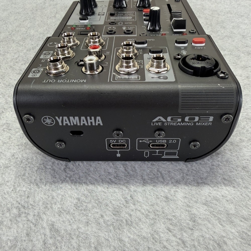 YAMAHA AG03 MK2 Black 3-Channel Mixing Console Computer Audio Interface READ