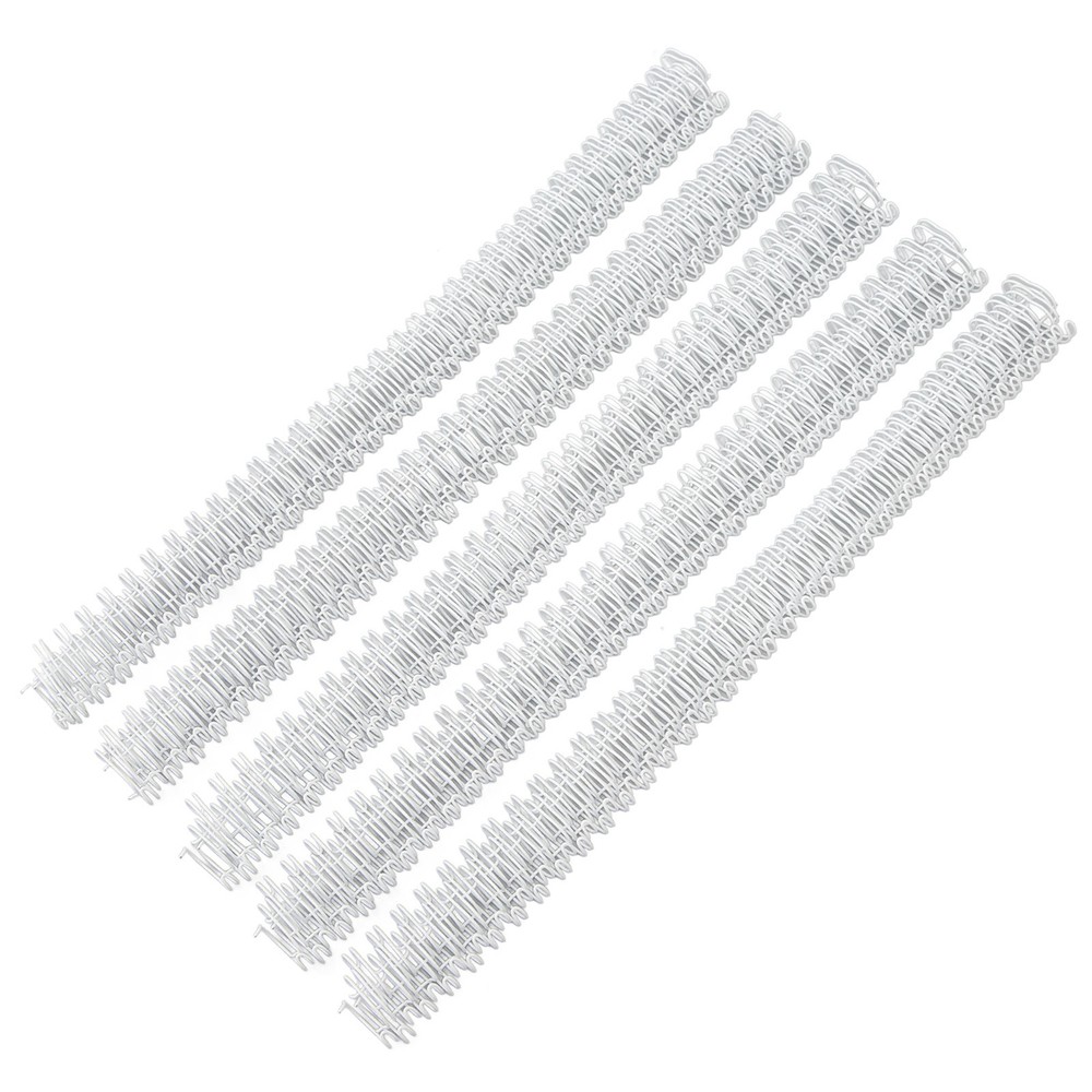 White 100x Double Loop Wire Binding Spine 60 Sheet Capacity 3:1 Pitch 34 Loop 9.