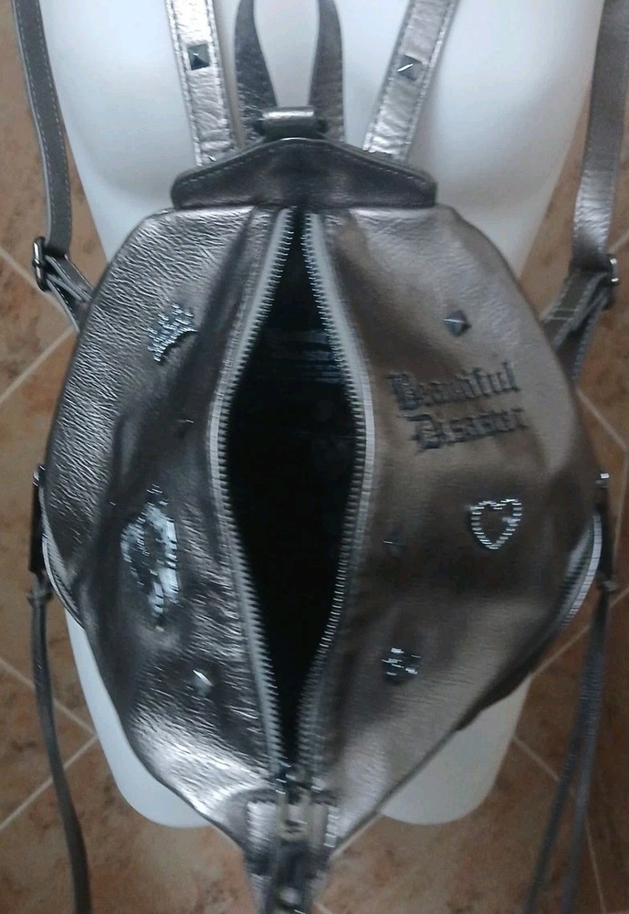 NWOT-BEAUTIFUL DISASTER Mini Backpack-Metallic Bronze