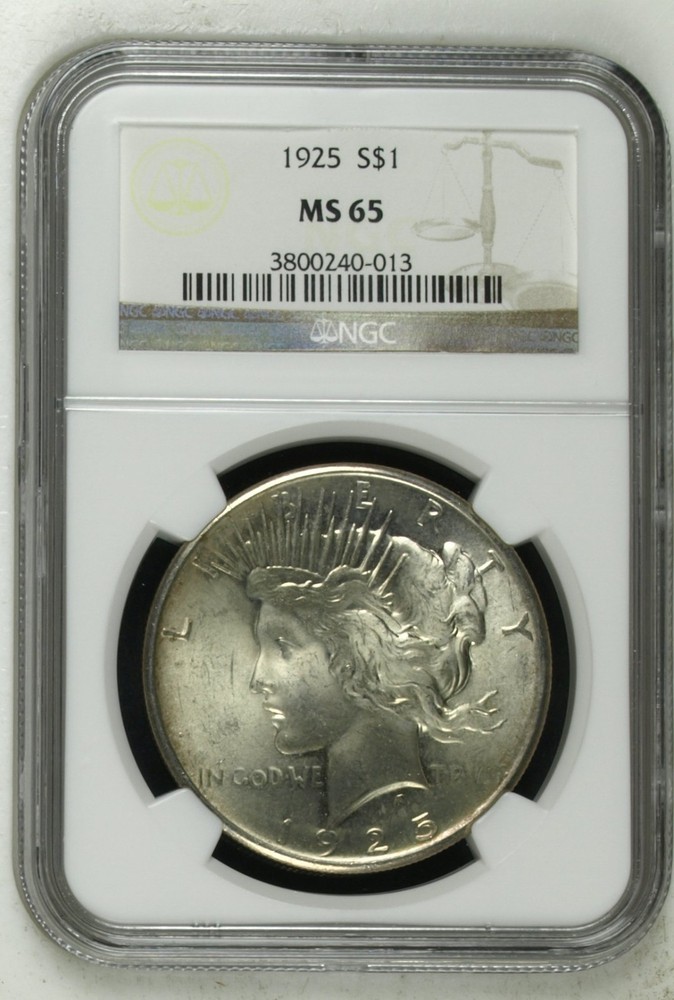 1925 Peace Dollar NGC MS 65 - Impeccable Gem Specimen!