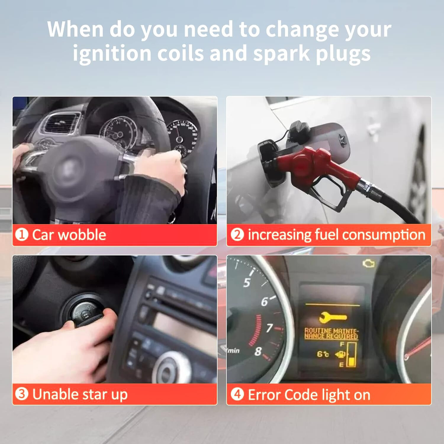 6X OEM Ignition Coil+Iridium Spark plugs Pack For Mercedes-Benz C300 E350 UF535