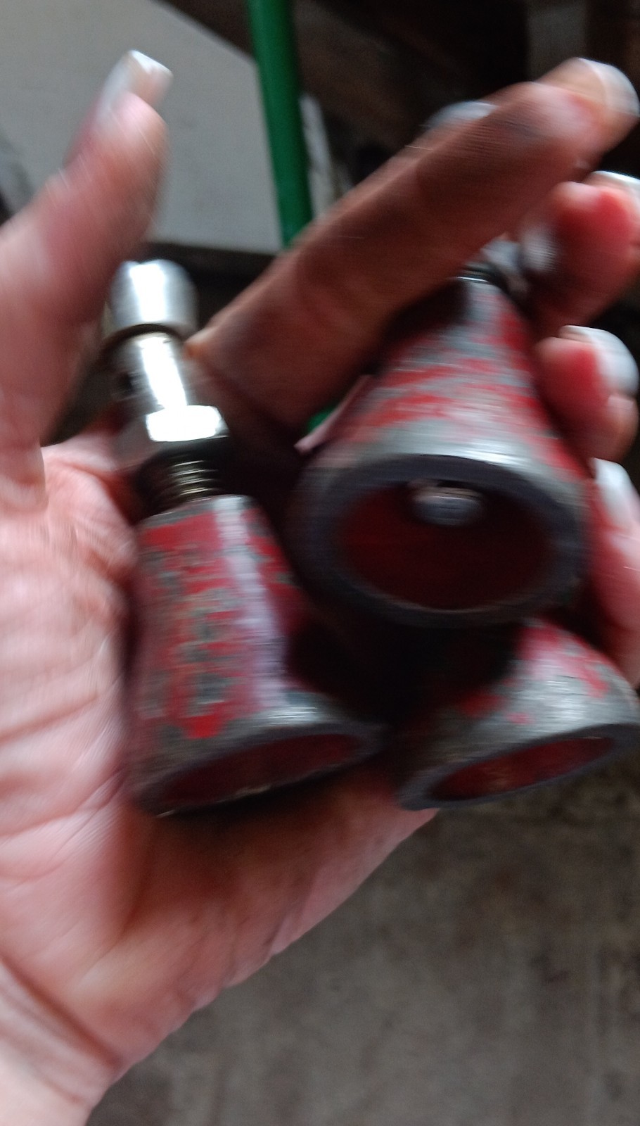 Vintage Machinist Tool Holders Set of 3 Red Metal Collectible