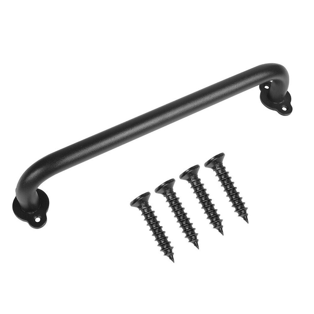 Sliding Barn Door Pull Flush Handle Gate Hardware Set Iron Matte Black