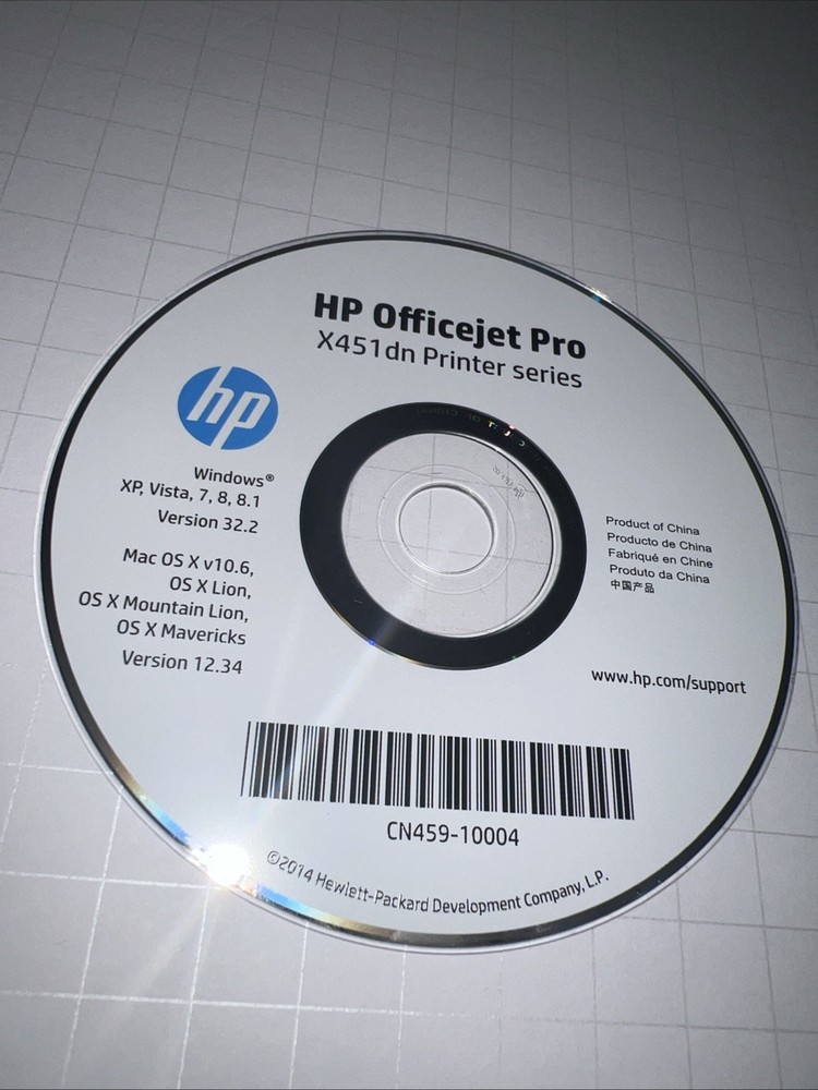 Hp Officejet PRO X451dn Printer Series Software Driver CD DVD only Windows & MAC