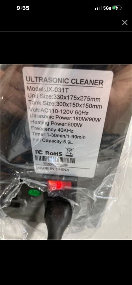 CREWORKS 6L Ultrasonic Cleaner with Timer Heating Machine Sonic Cleaner