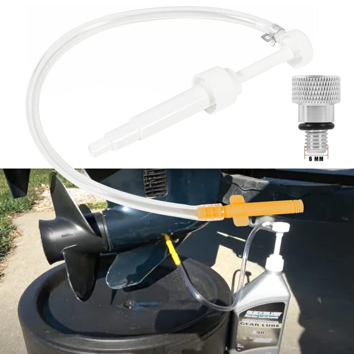 Marine Lower Unit Gear Oil Pump Manual Lube Change Boat Kit for Yamaha Outboard