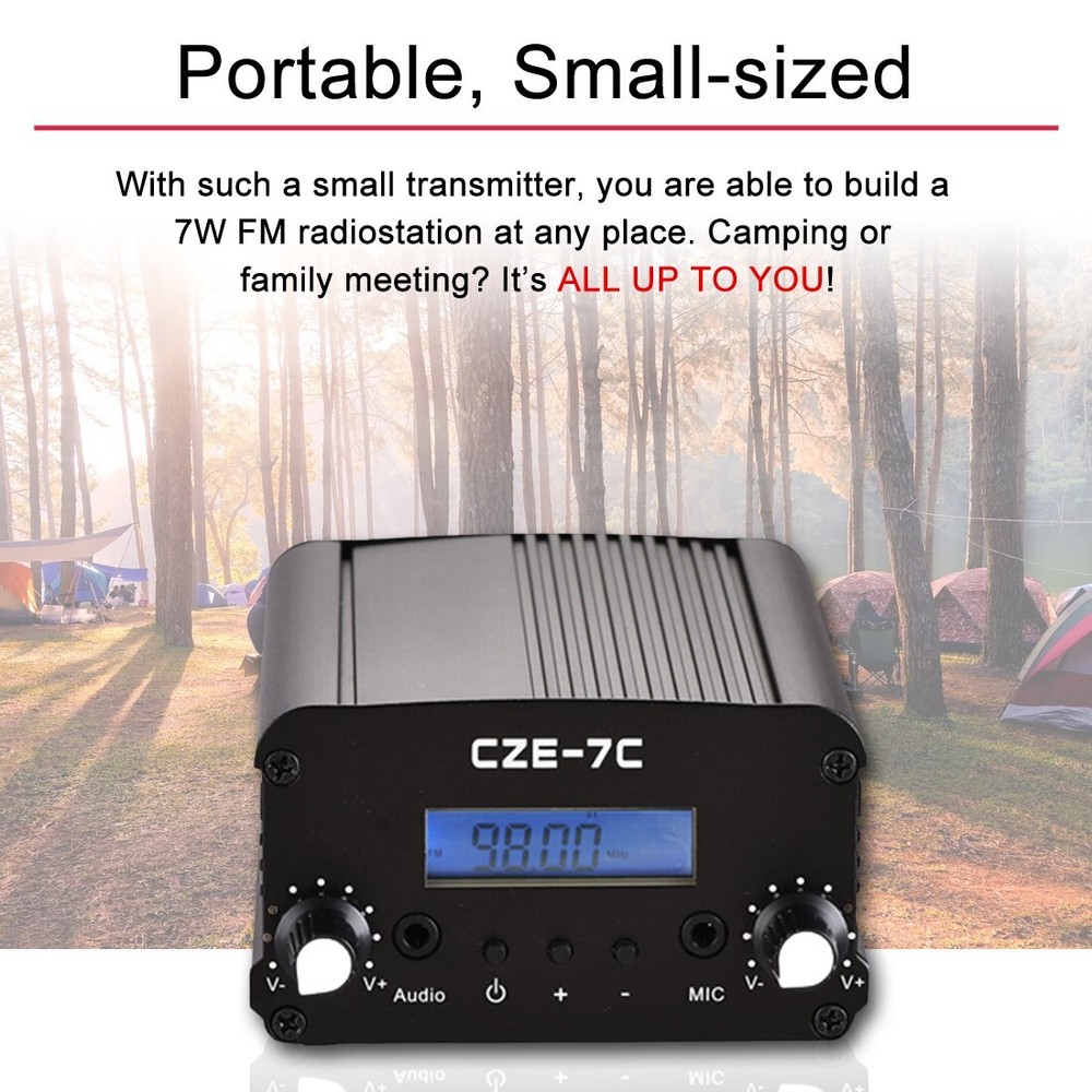 Fmuser part 15 fm transmitter for drive in movie theater radio transmitter 7W