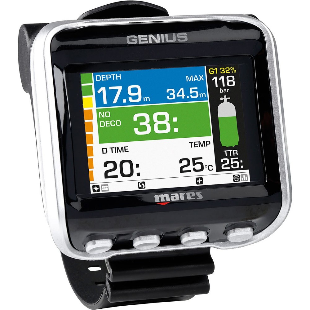Mares Genius Wrist Computer with LED Transmitter