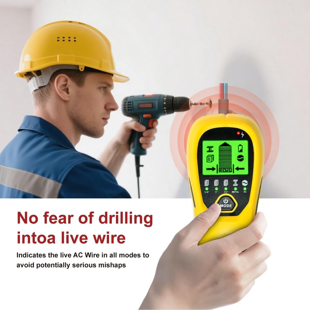 Multi-Surface Stud Detector | 5-in-1 Wall Scanner with HD LCD & Precision
