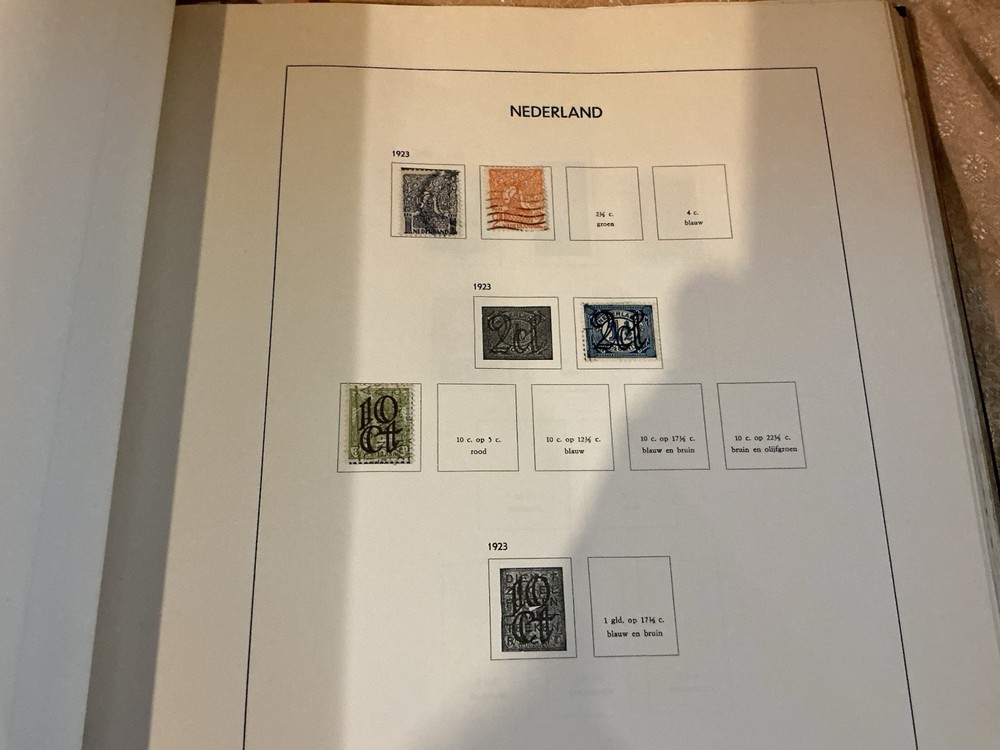 Vintage Stamp Album From Netherland, From The Year 1869, With Over 200 Stamps