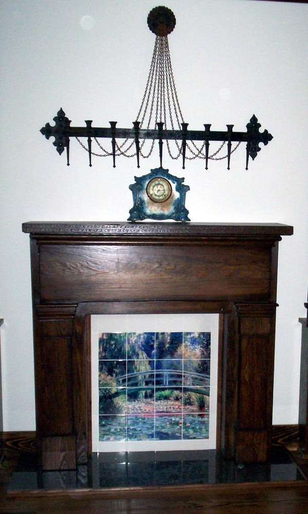 24 x 24 Mural Ceramic Monet Bridge Backsplash Tile #123