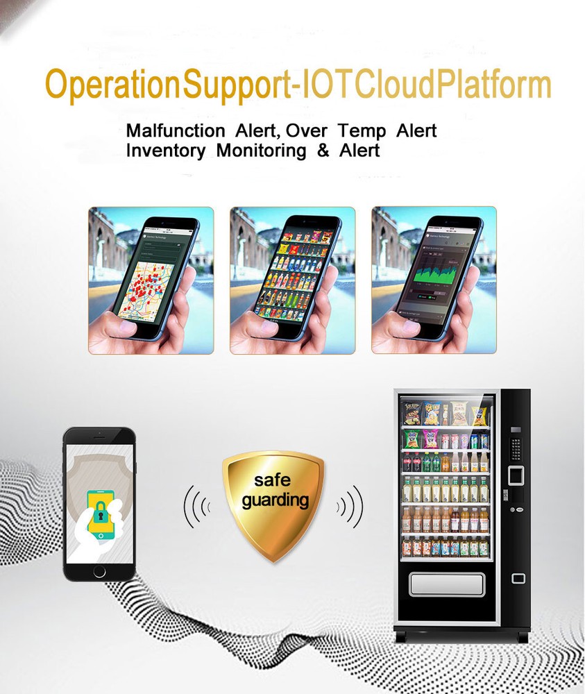 EPEX Extra Large Combo Vending Machine with Stratified Temp Control Black