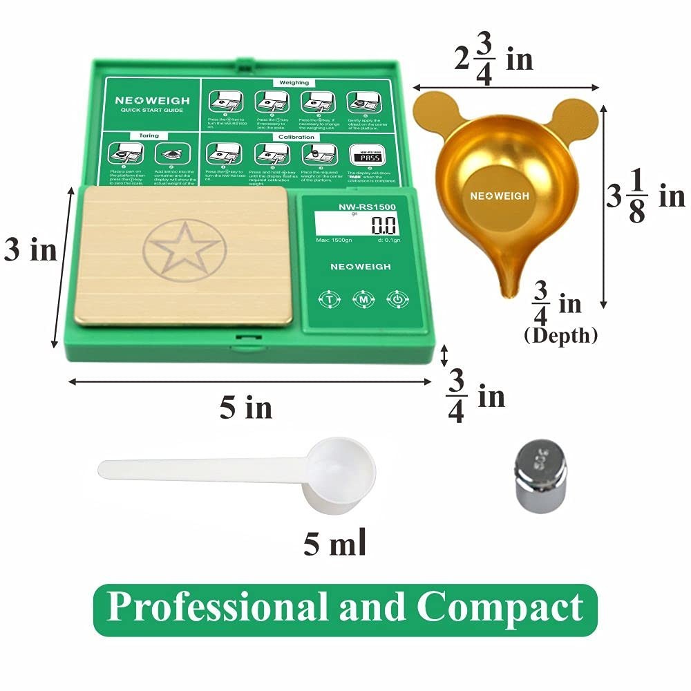 Precision Reloading Scale: 1500 Grains Capacity with LCD Display & Metal Pan