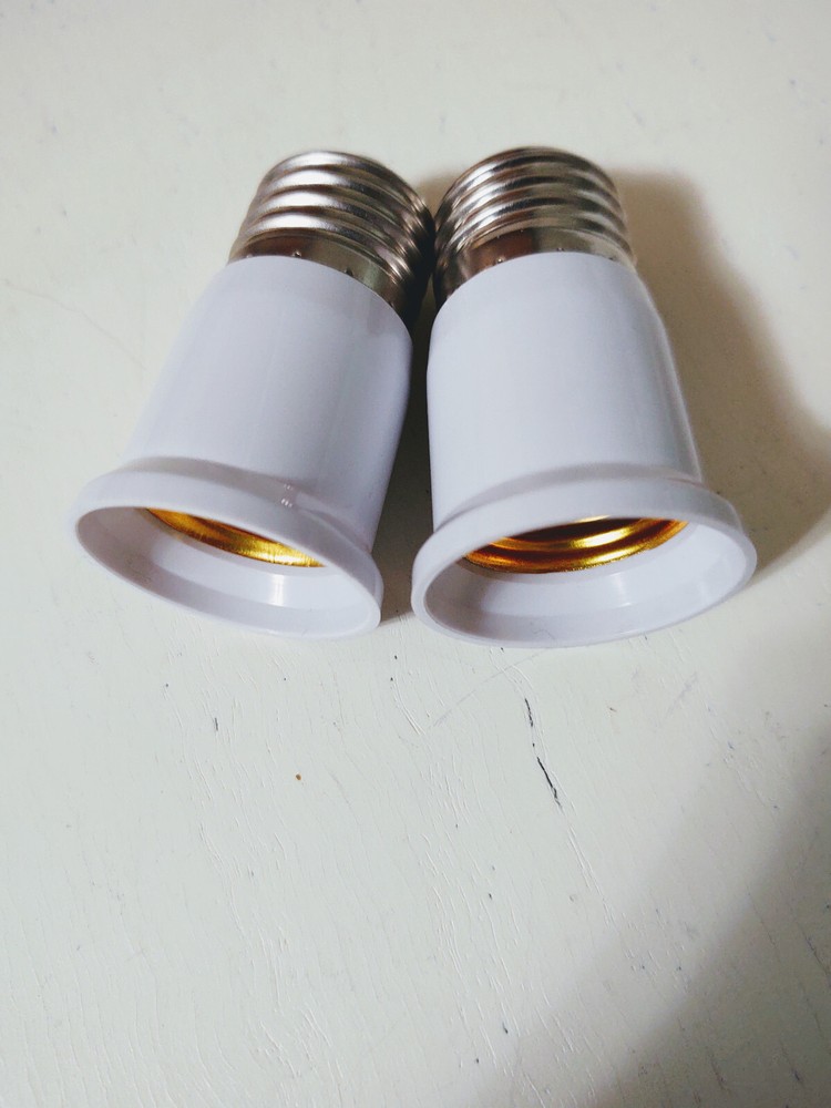 (LOT OF 2)--Light Bulb Socket Extender E26 Standard Medium Base, (1.5 Inches)