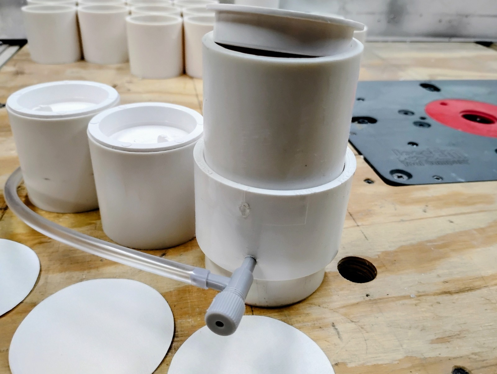 2" fluid bed for Powder painting jig heads