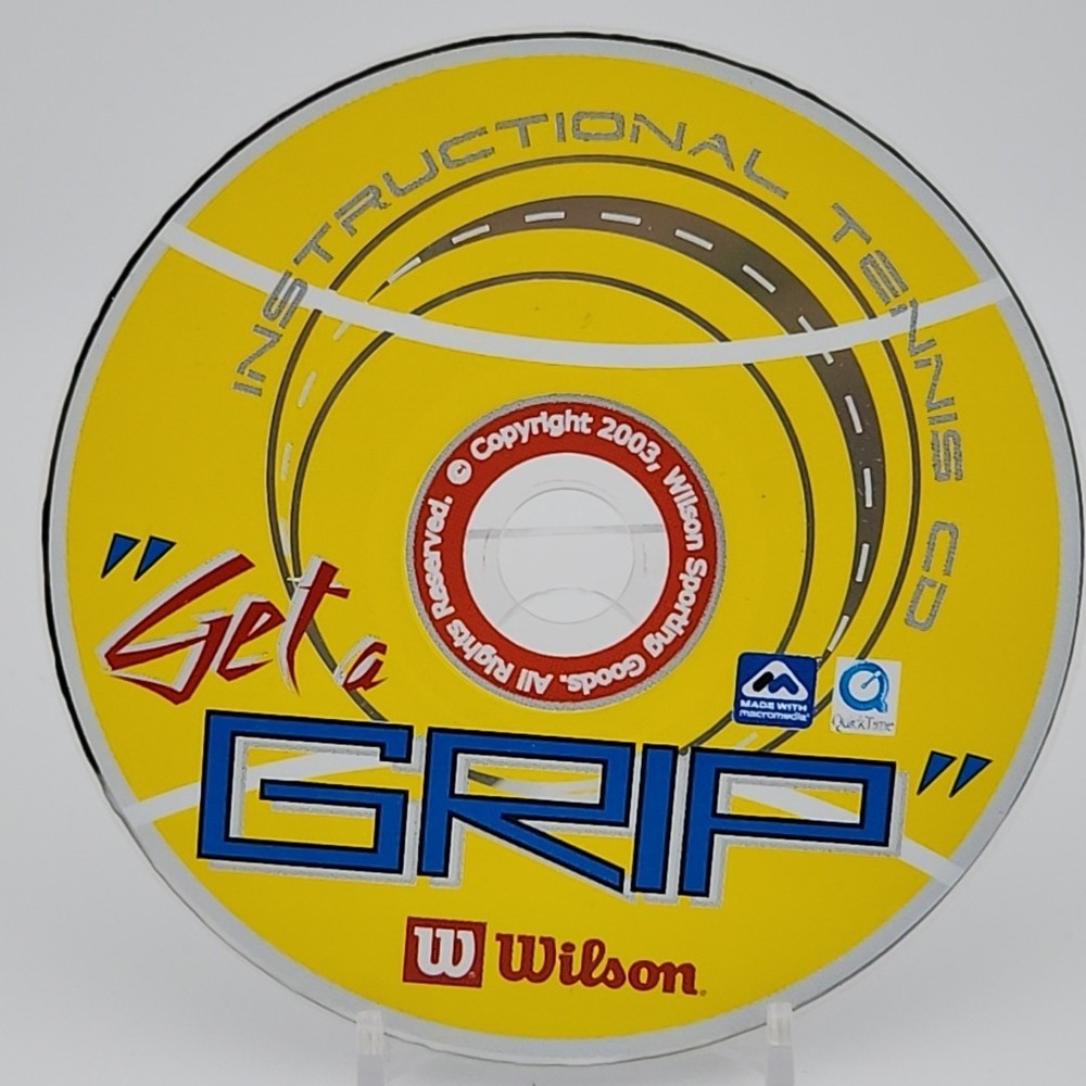 "Get a Grip" Wilson Instructional Tennis CD Computer Software Program DISC ONLY