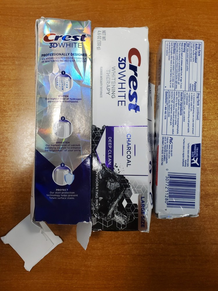3 Pack: Crest 3D White Assorted Toothpastes (Exp. 6/26) E11D