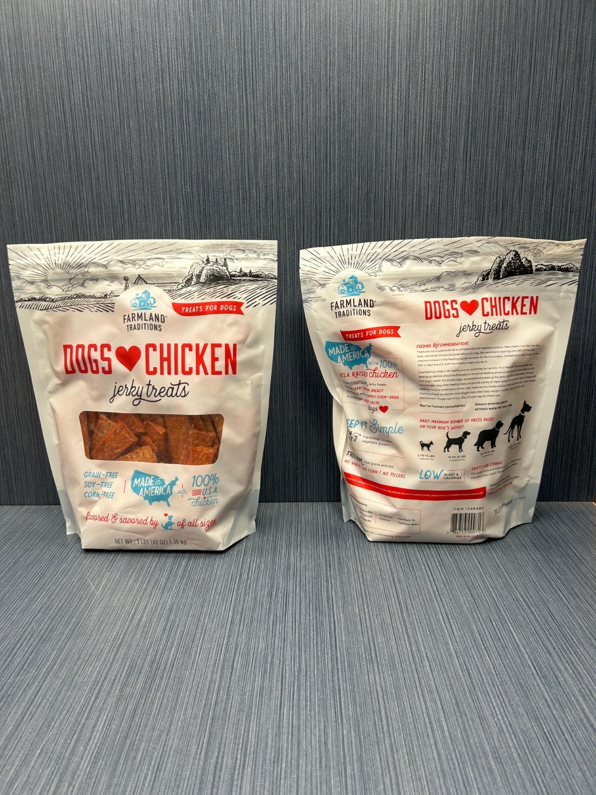 6 lbs x Farmland Traditions Chicken Jerky Dog Treats Human Grade 2 Ingredients