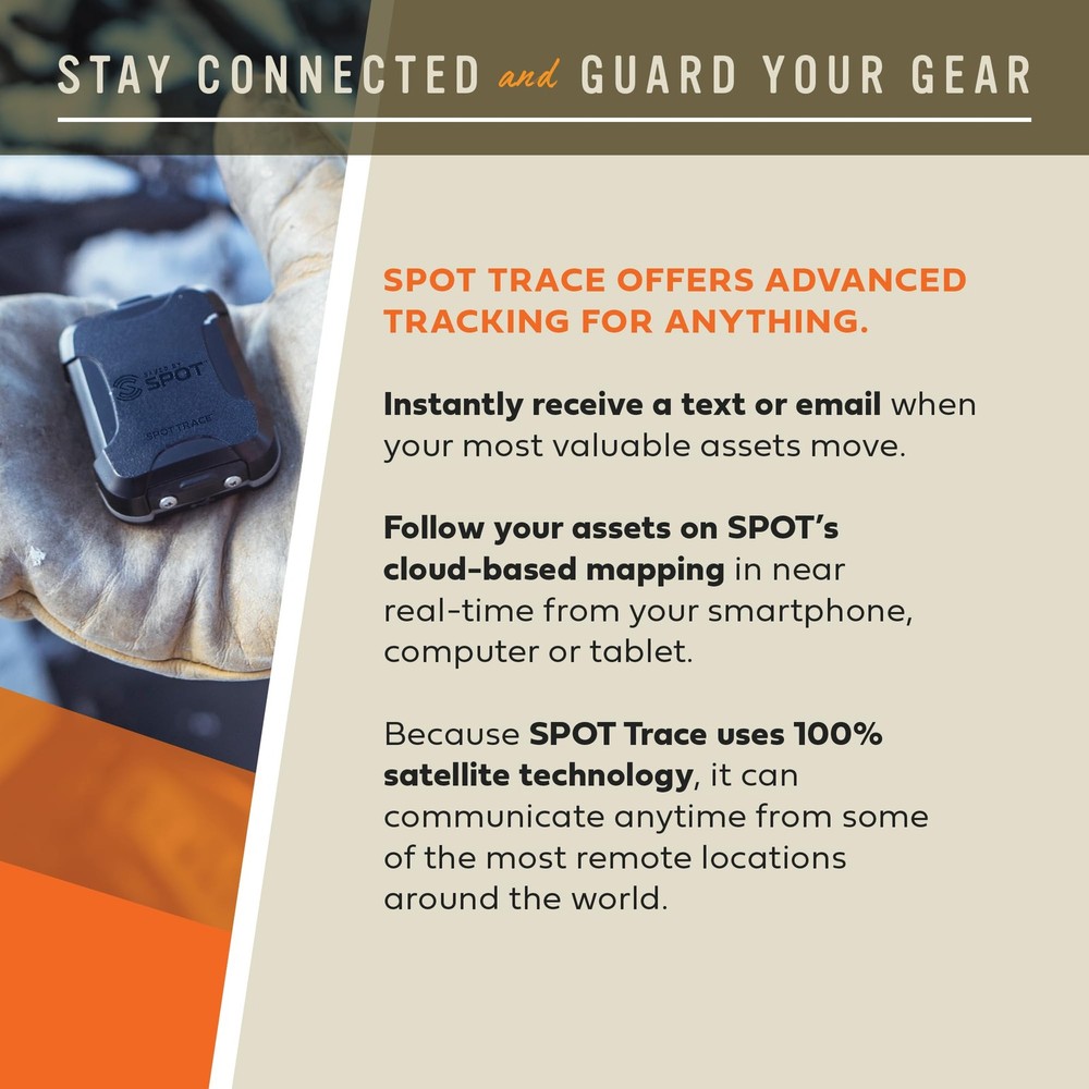 Spot Trace Satellite Tracking Device | Handheld Tracker for One Size, Black