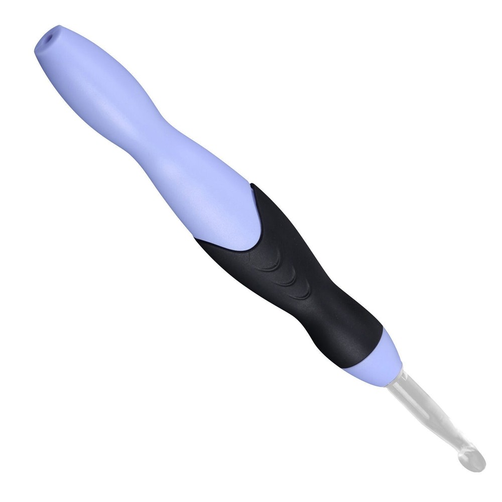 USB Rechargeable LED Light Up Crochet Hook Set Knitting Tool with Replaceable