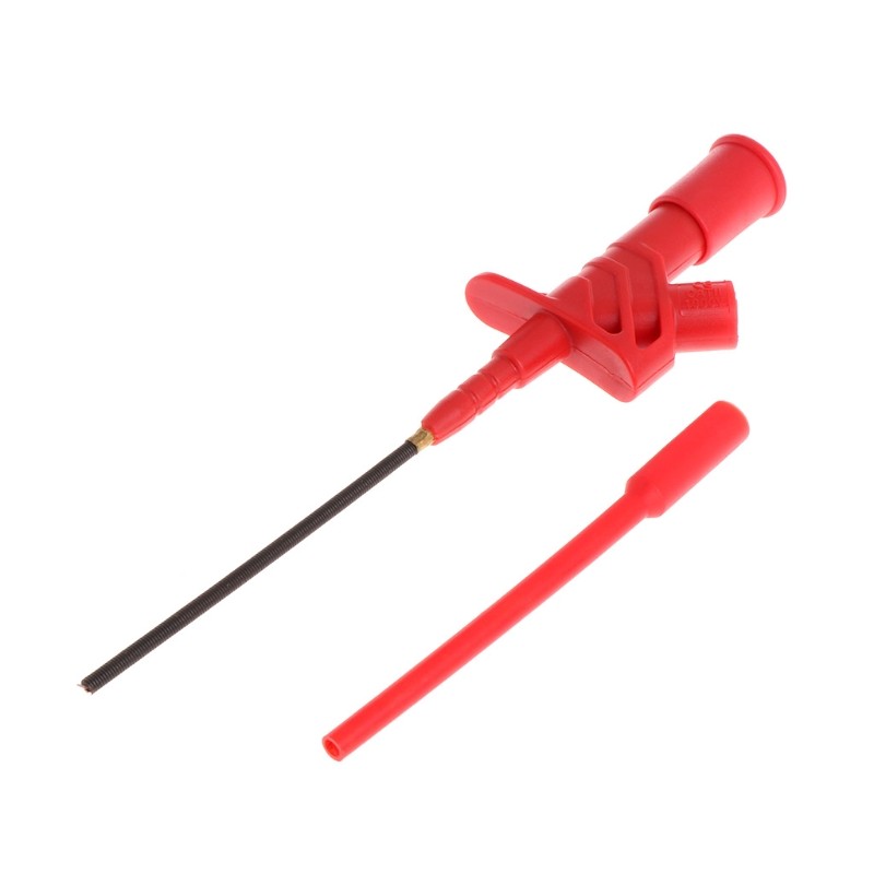 Insulated Test Hook Clip 1000V Testing Probe Instrument High Voltage 4mm Socket