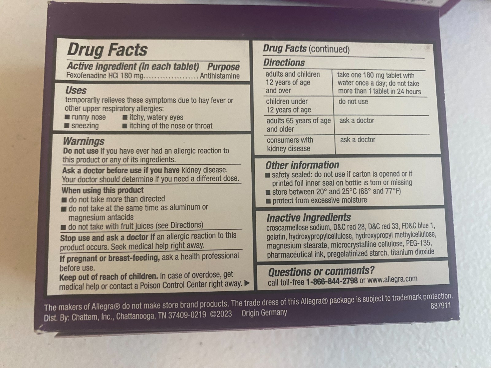 Allegra Allergy 24 Hr No Drowsy 60ct Gelcaps Long Fast-Acting 2 Boxes Exp 5/26