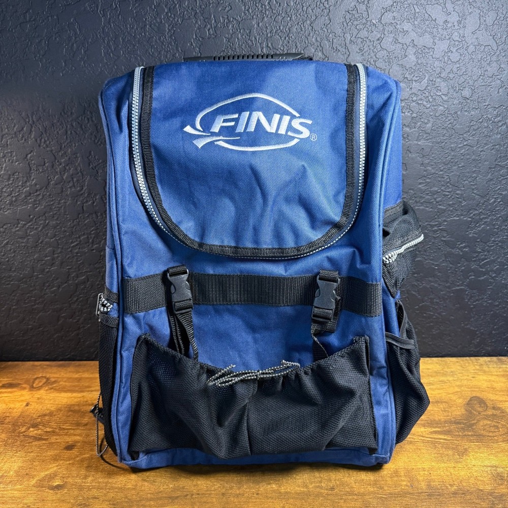 Finis Ultra Mesh Blue Polyester Swim Training Backpack Unisex OS