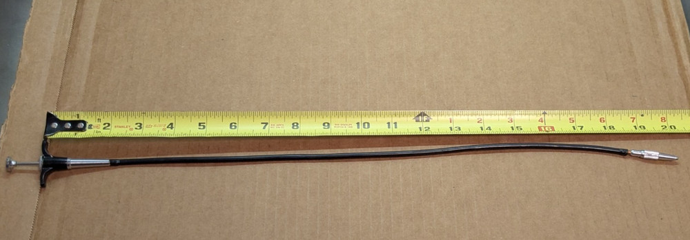 Vintage camera remote locking shutter release, braided cable Japan 20" tested