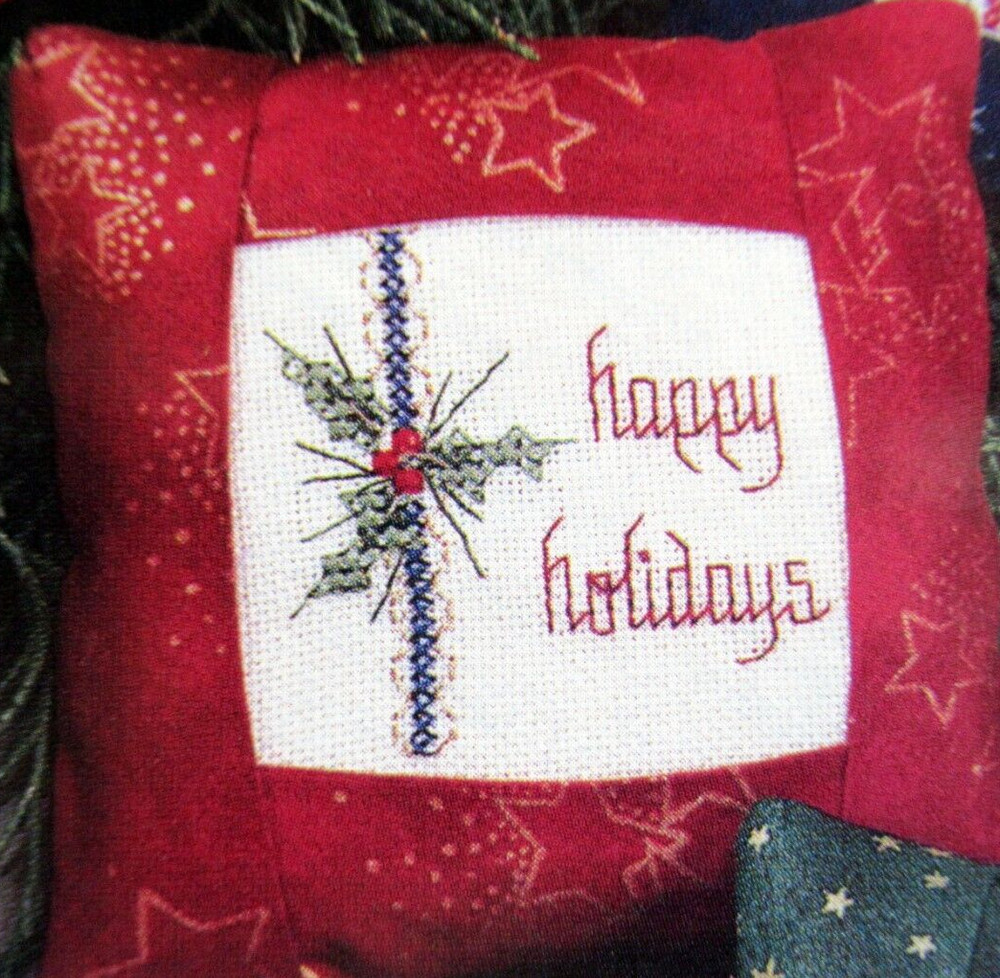 Patchwork Snowman Pals Assorted Christmas Greetings CROSS STITCH PATTERNS