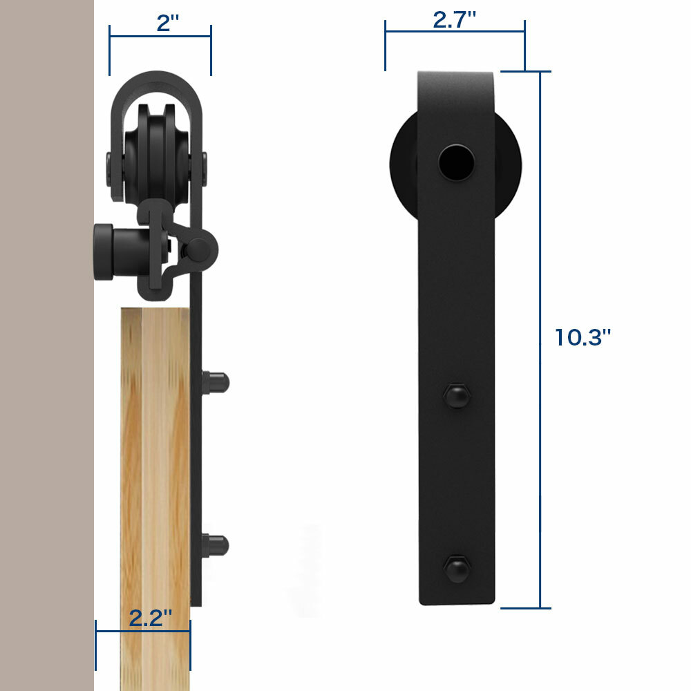 4FT -20FT Sliding Barn Door Hardware Track Single/Double Door Kit, Home/Kitchen