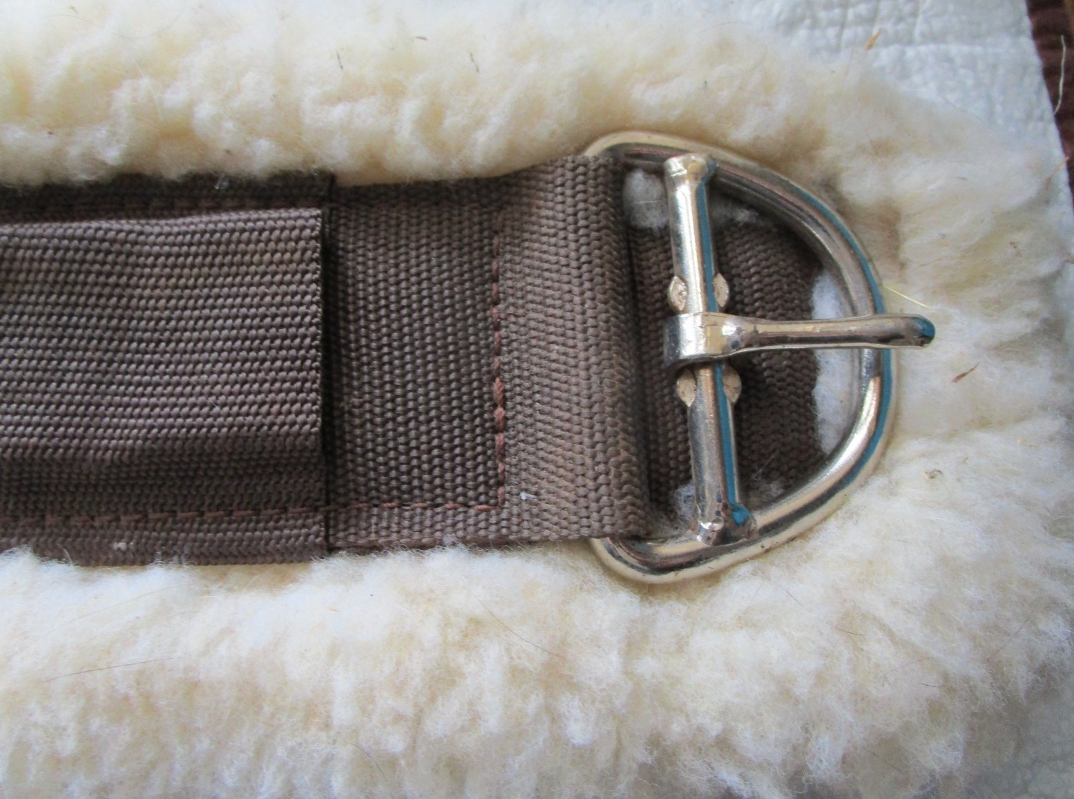 34" WEAVER WIDE BROWN FLEECE WESTERN CINCH