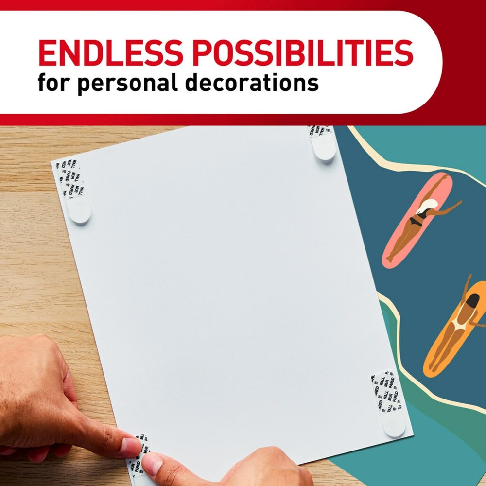 Damage-Free Poster Strips for Easy Wall Hanging | 400 Command Strips