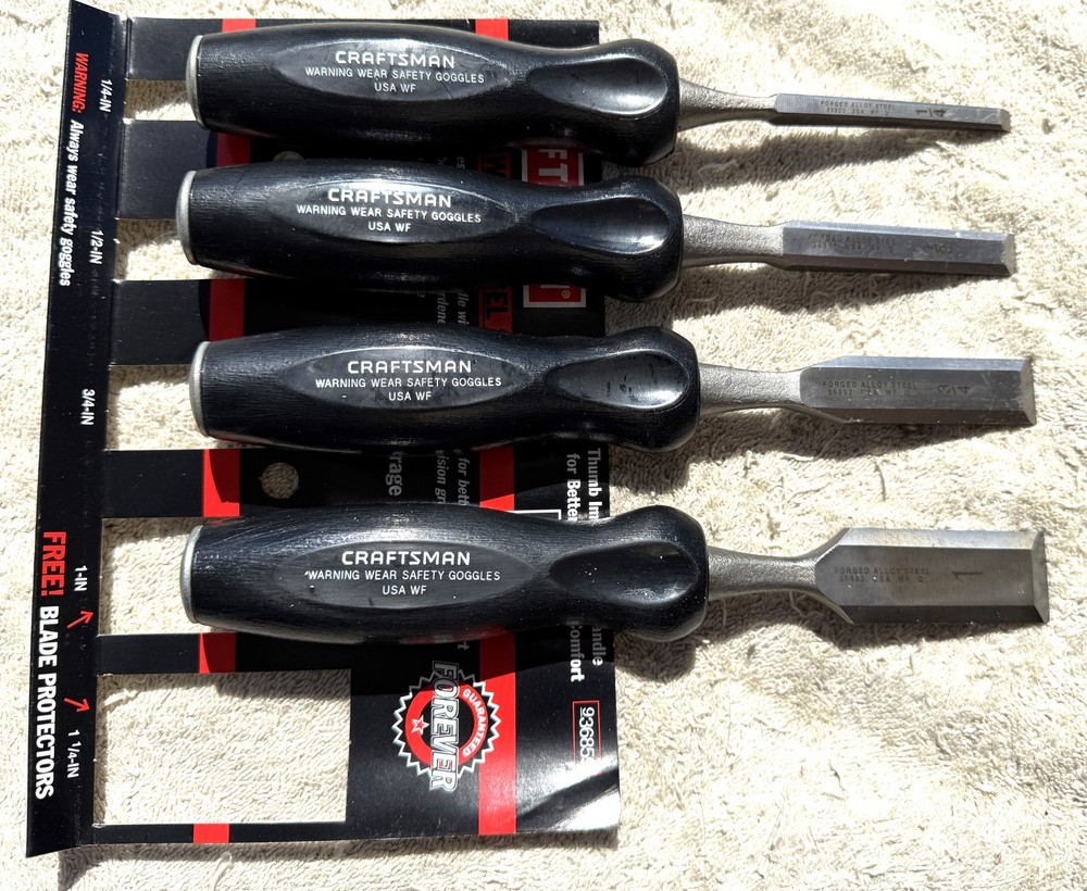 4 PC CRAFTSMAN CHISEL SET (WF) NO. 9-36859 - AS PICTURED