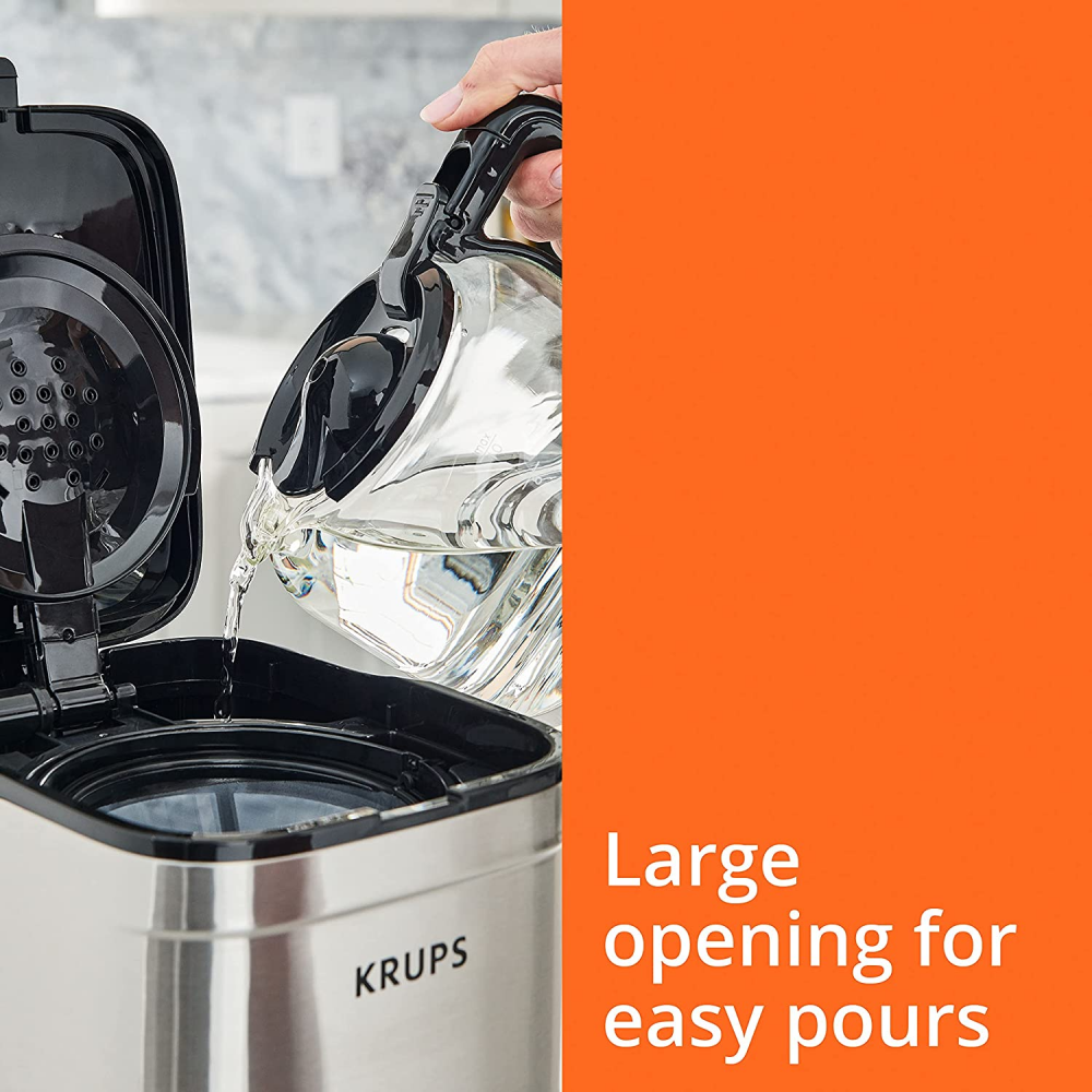 KRUPS Simply Brew Compact Filter Drip Coffee Maker, 5-Cup, 5-cup, Silver