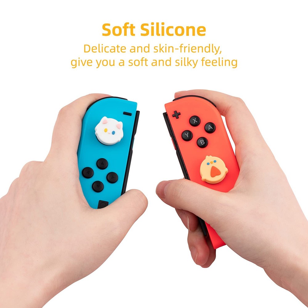 GeekShare Thumb Joystick Caps for Switch/OLED/Lite/PS5/Switch Pro/Xbox 4PCS