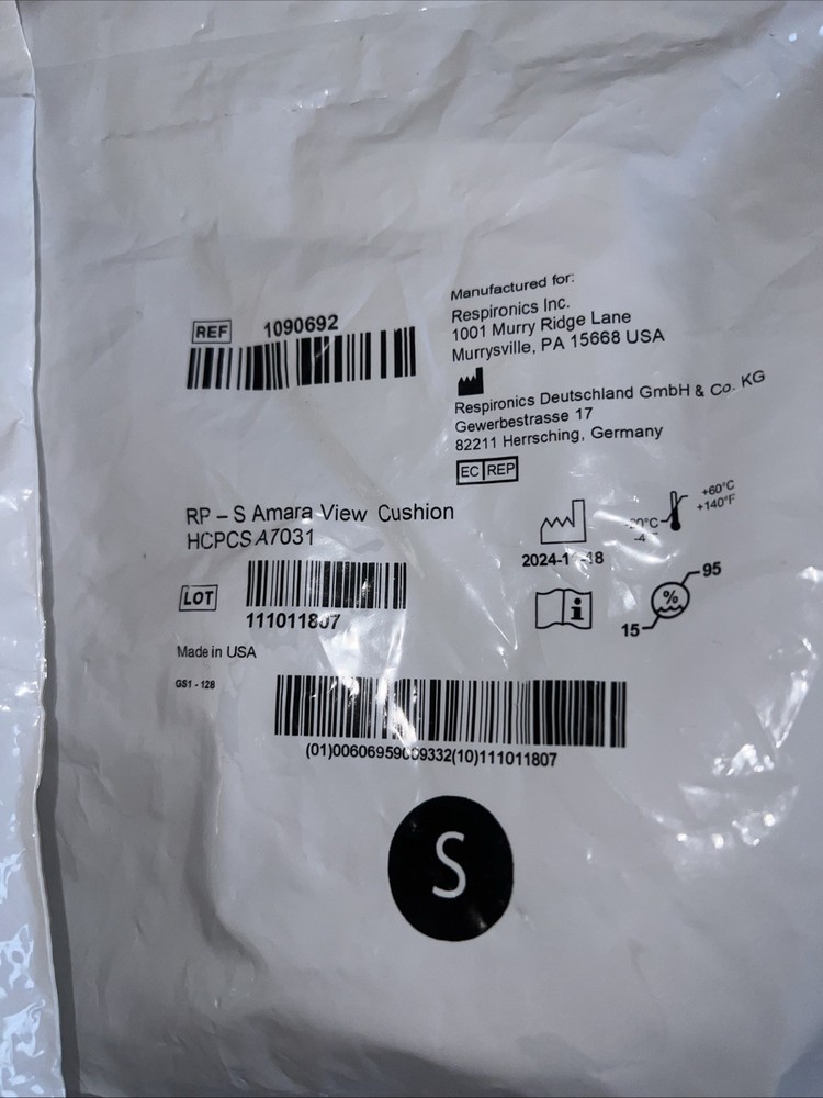 Philips Respironics Amara View Cushion 1090692 Small S CPAP Replacement