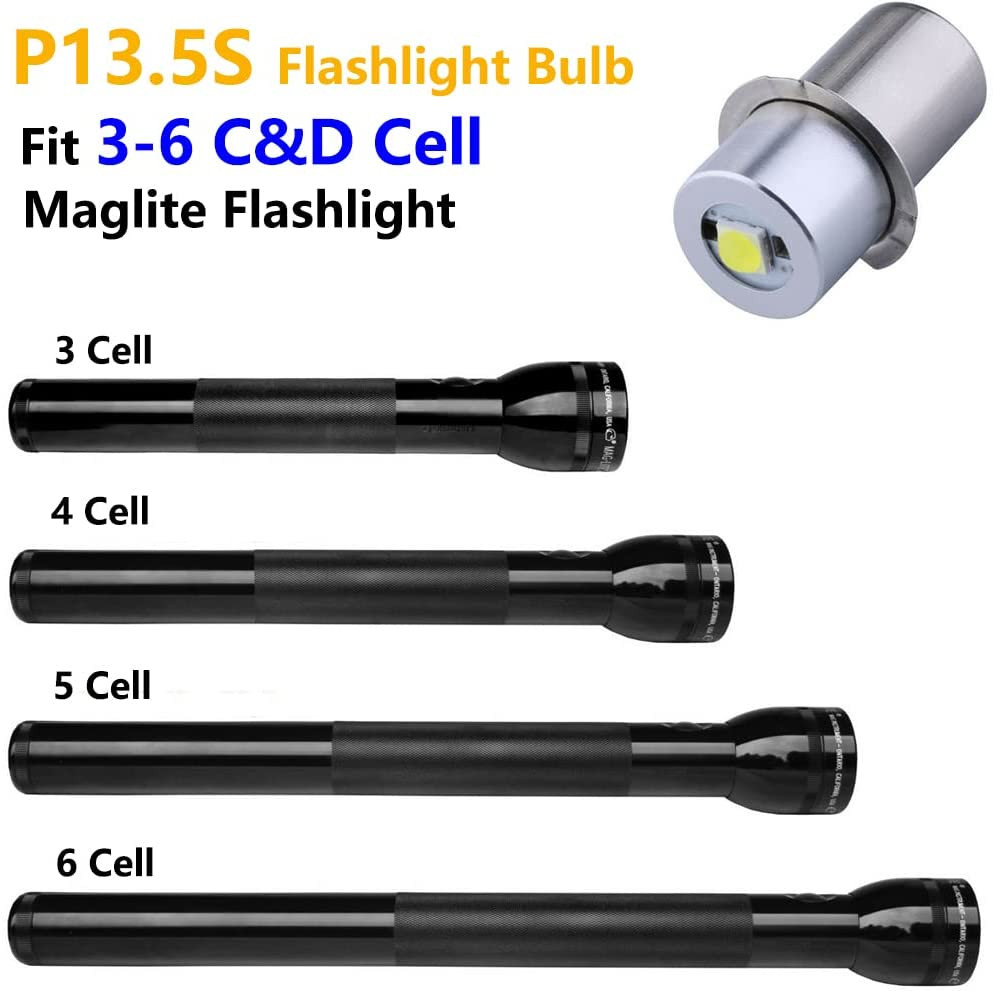Ludopam Conversion Upgrade LED Bulb Replacement Compatible for Maglite Flashligh