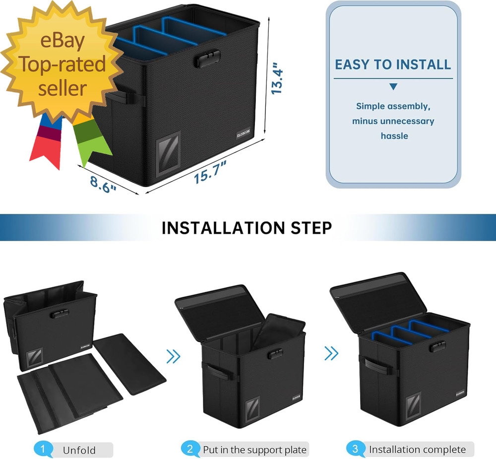 Graded Comic Book Storage for 30 Comics, Fireproof & Water-Resistant