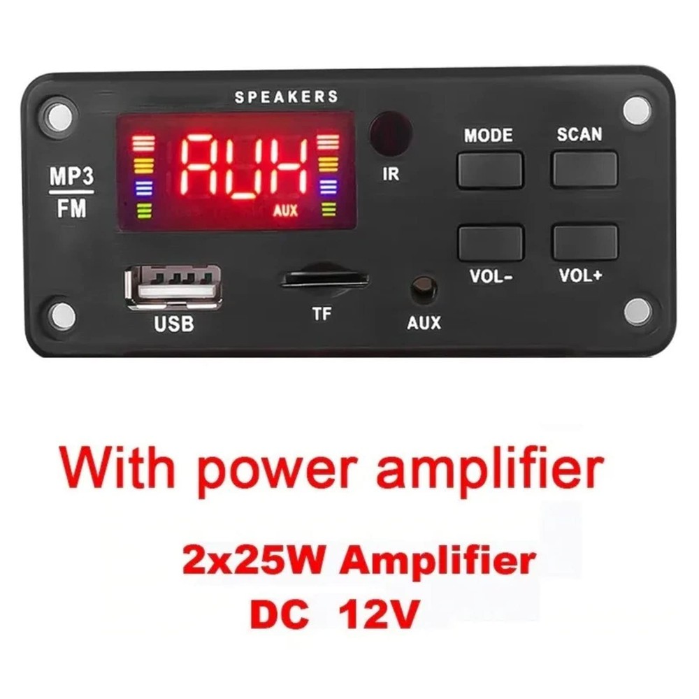 12V Car Audio Bluetooth Mp3 Decoder Board Color Screen Display Bluetooth Vers...