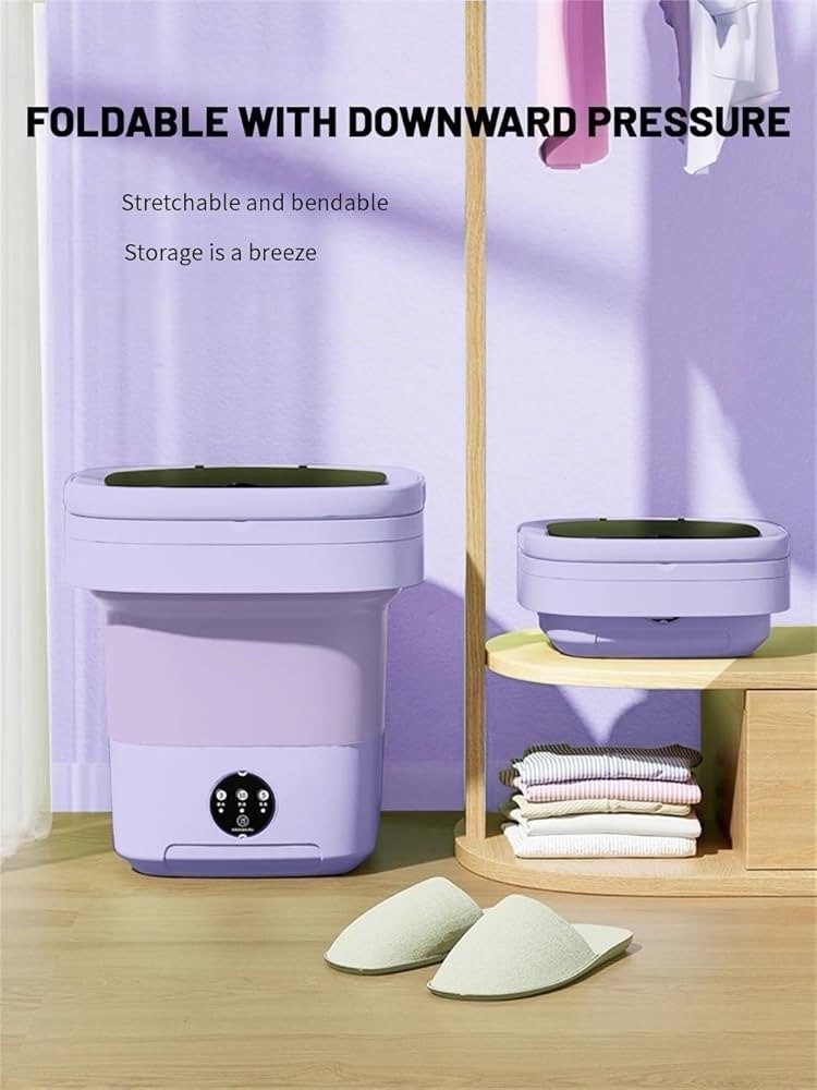 Mini Folding Washing Machine 8L/16L Portable Top-Loading Foldable Touch