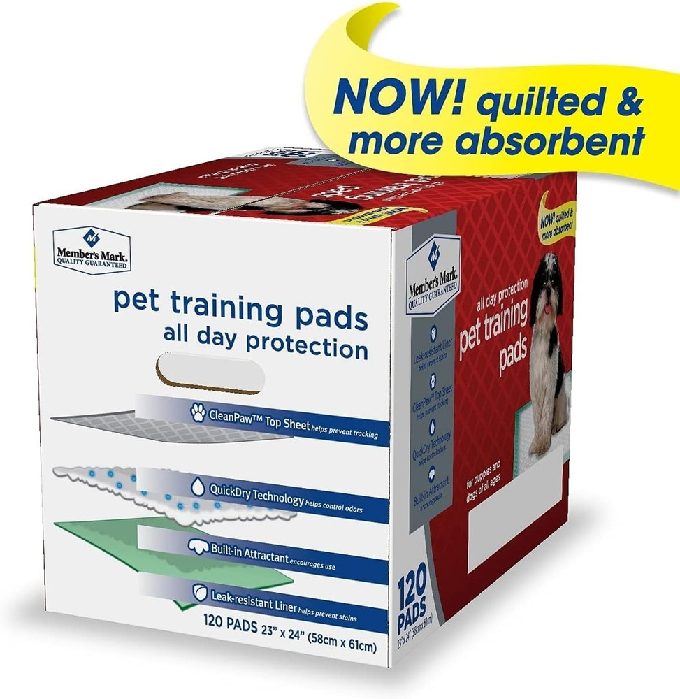 Pet Training Pads, 23" X 24" (120 Ct.)