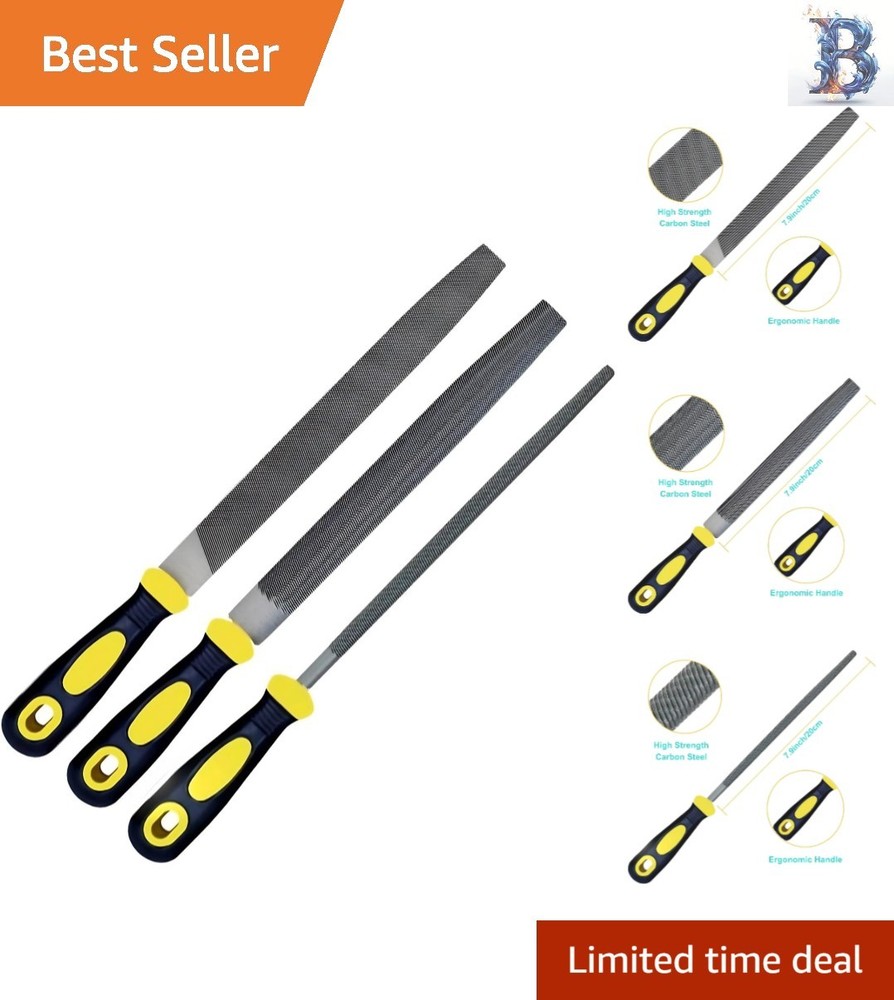 Complete 8-Inch Professional Metal File Set - Ideal for All Crafting Needs
