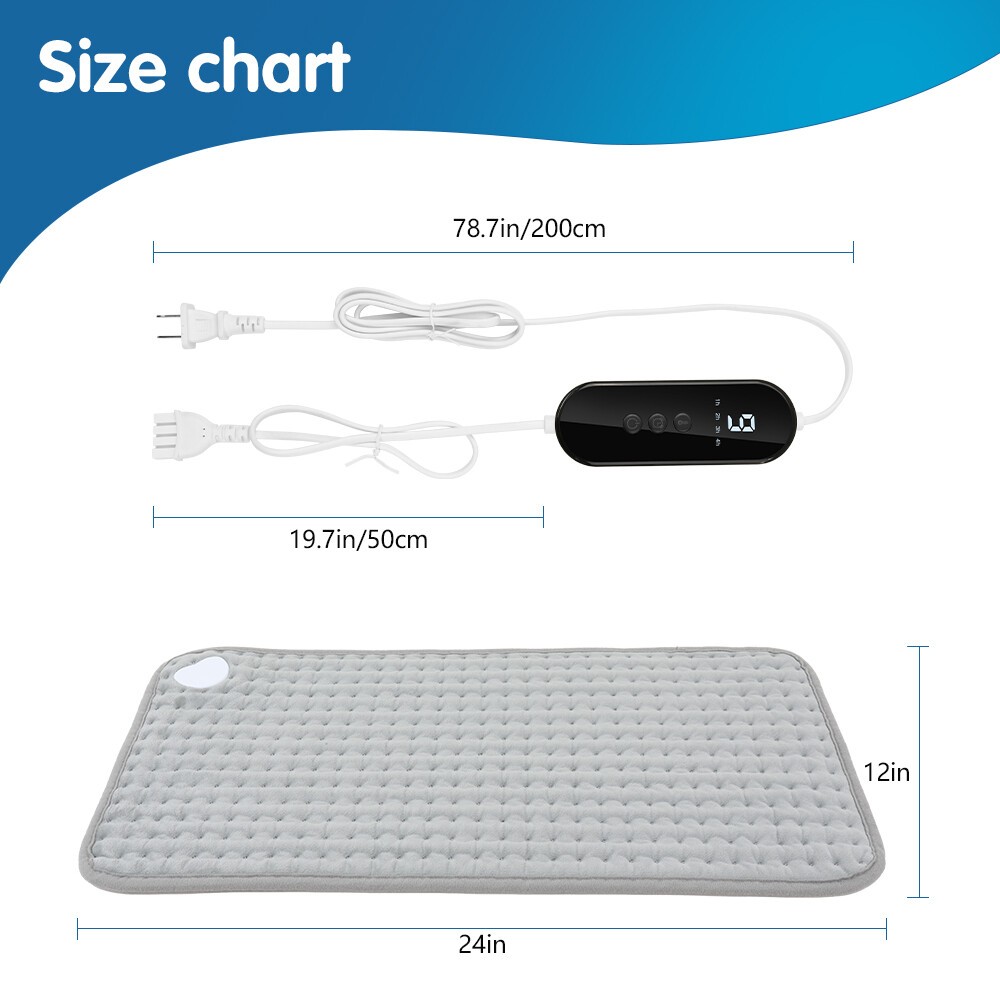 Electric Heating Pad For Back Pain & Cramps Relief 9 Level Auto Shut Off 2025