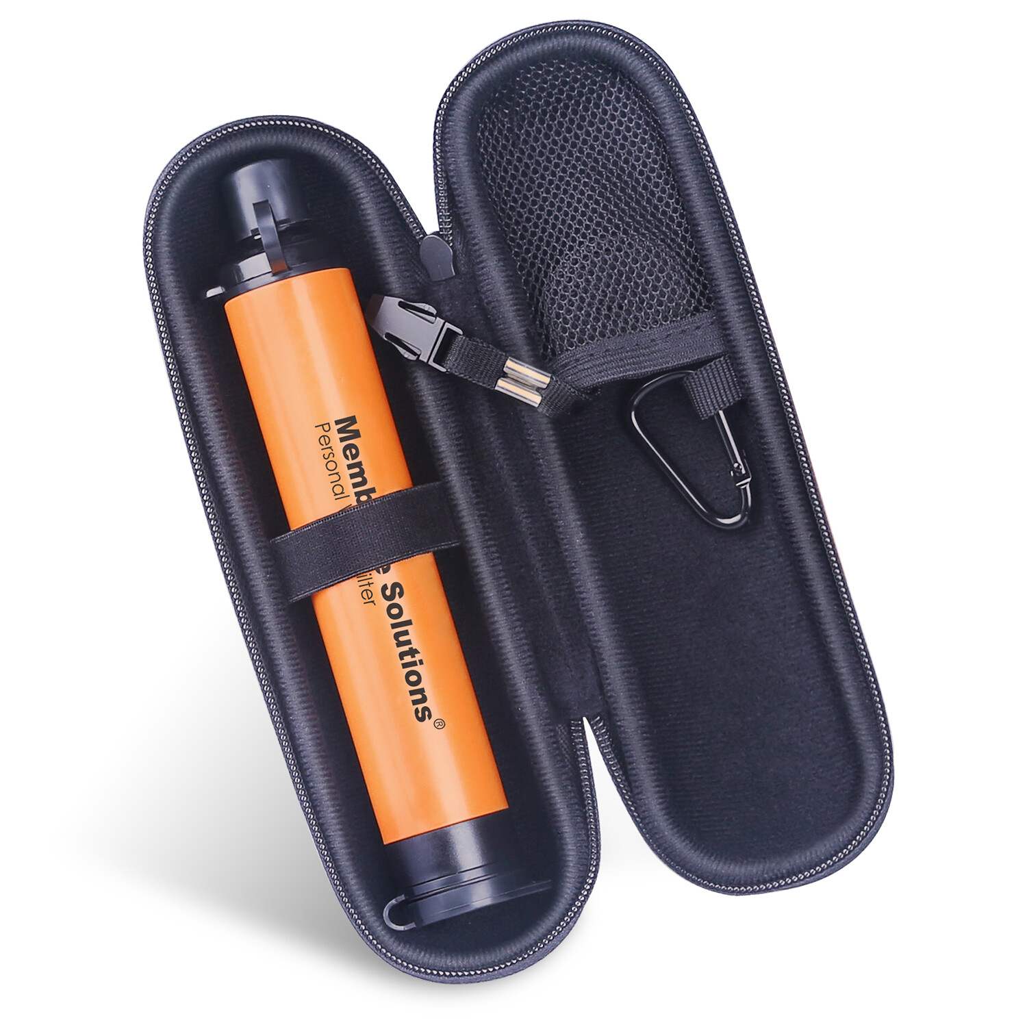 Personal Water Filter Straw w/Carry Case-0.1μm 4-Stage Water Purifier Survival