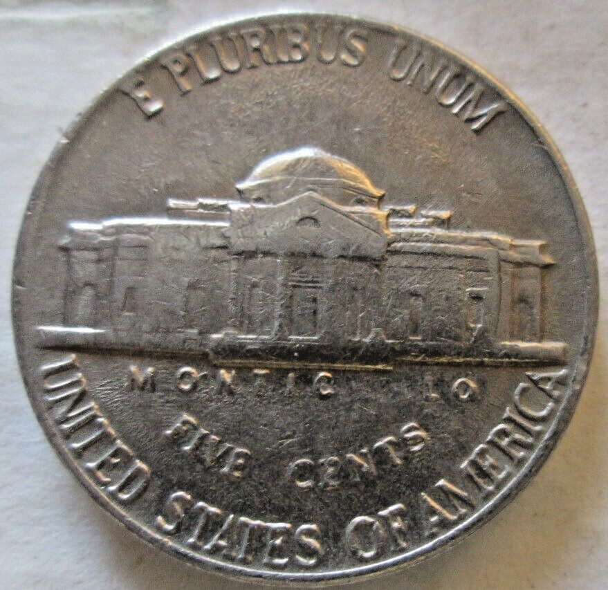 1983-P JEFFERSON REVERSE GREASE STRIKE ERROR, MISSING "EL", XF, CIRCULATED