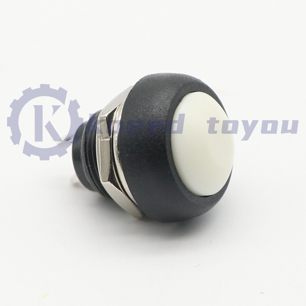 1PCS White 12mm Waterproof momentary Push button Switch Mini Round Switch