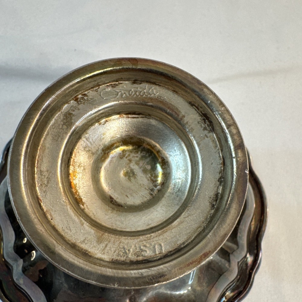 Vintage Oneida Silver Footed Candy Bowl